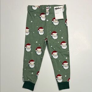 Petit Lem Green Santa Print Pajama Pants 18M & 12M NWT Missing Top
